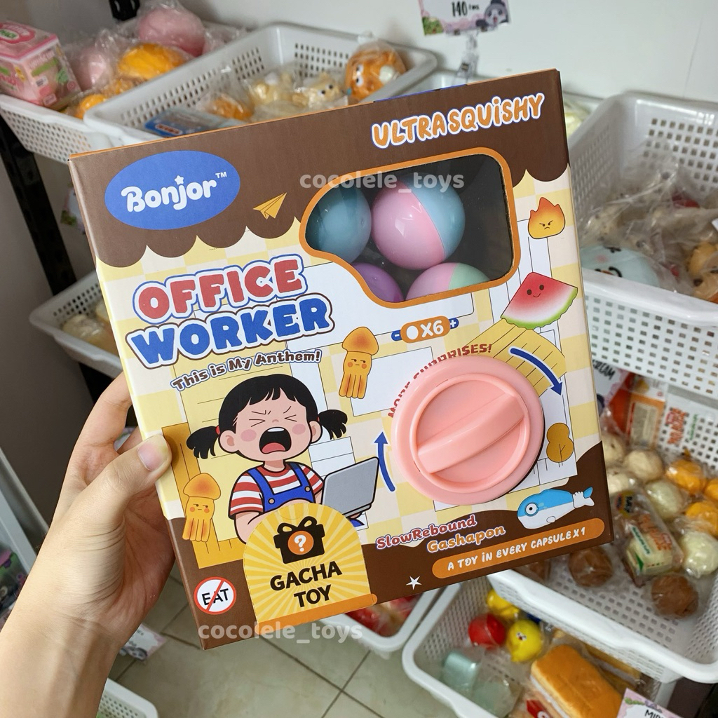 SQUISHY GACHAPON (lgsg fullset bersama boxnya) | mainan anak, squishy, gacha, ibloom, cocolele, gach