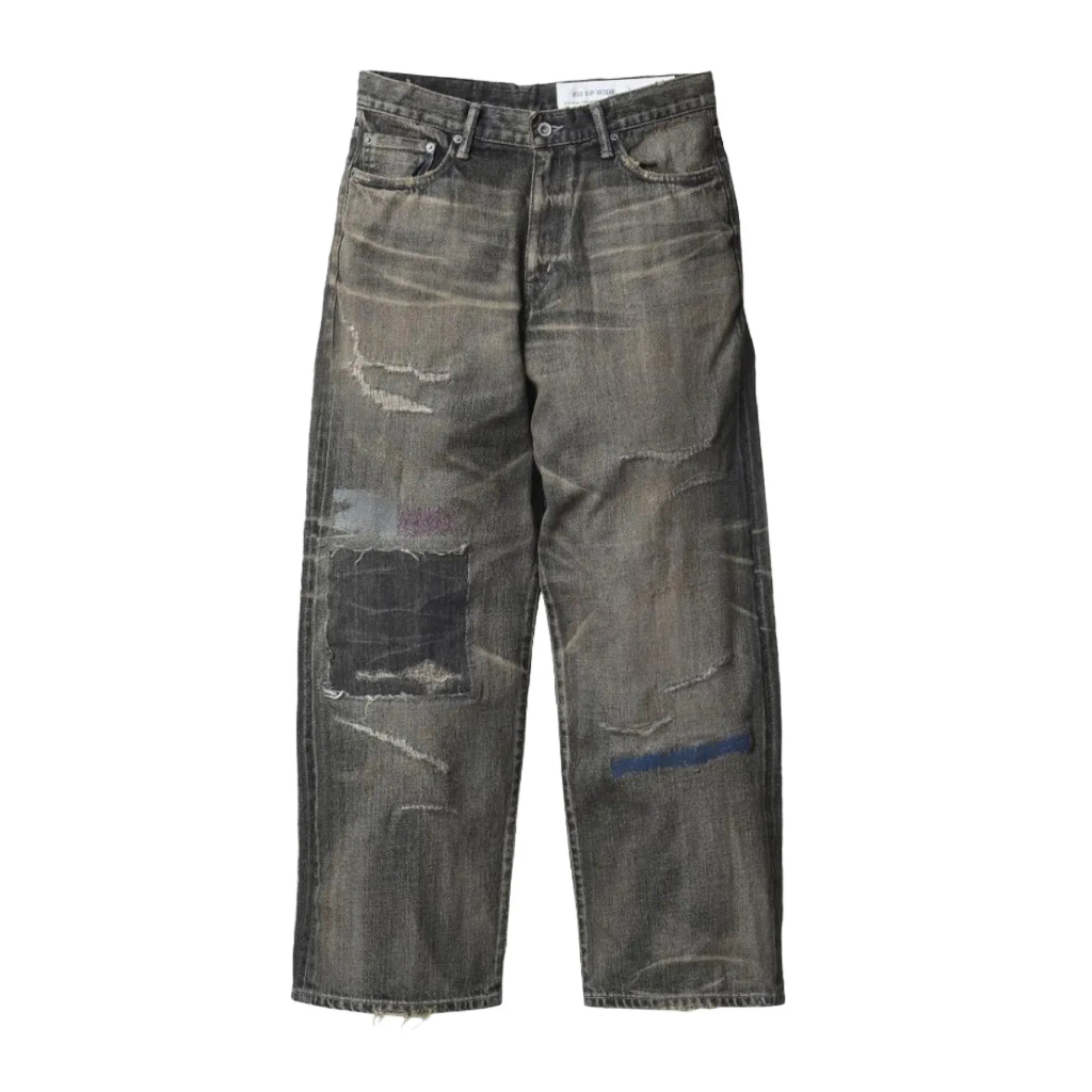 Neighborhood Savage Denim DP Wide Pants 'Black'