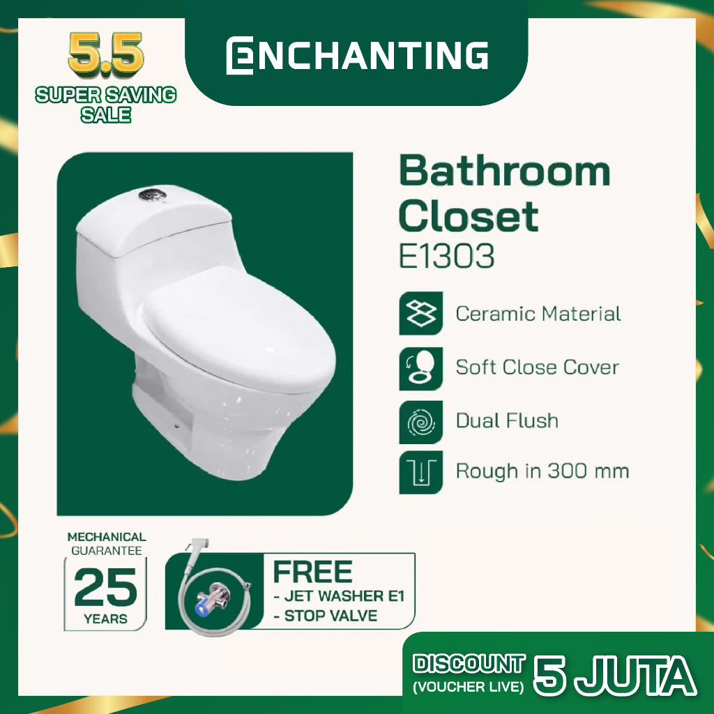 Toilet Duduk Europe Enchanting E1303 - Bidet Toilet Seat