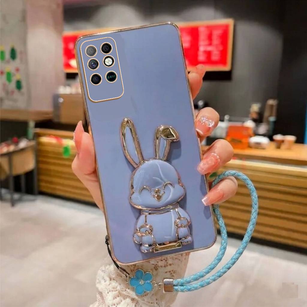 Soft Case Infinix Note 8 Note 12 Vip Note 12  G96 Casing Elektro Plating Hollder Kelinci Free Tali B