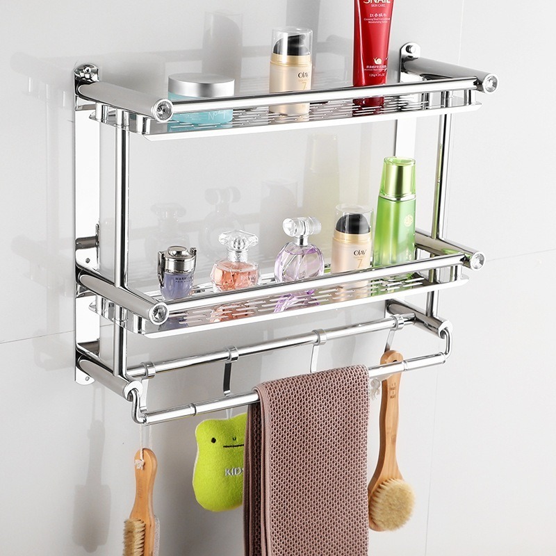 Rak Tingkat Stainless Steel Rak Kamar Mandi Rak Kamar Mandi