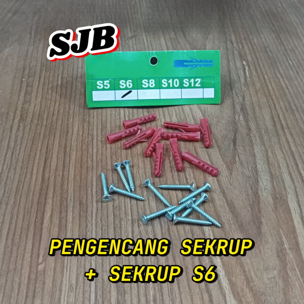 PENGENCANG SEKRUP + SEKRUP S6 / S8 / S10 / S12 (Per Pack)