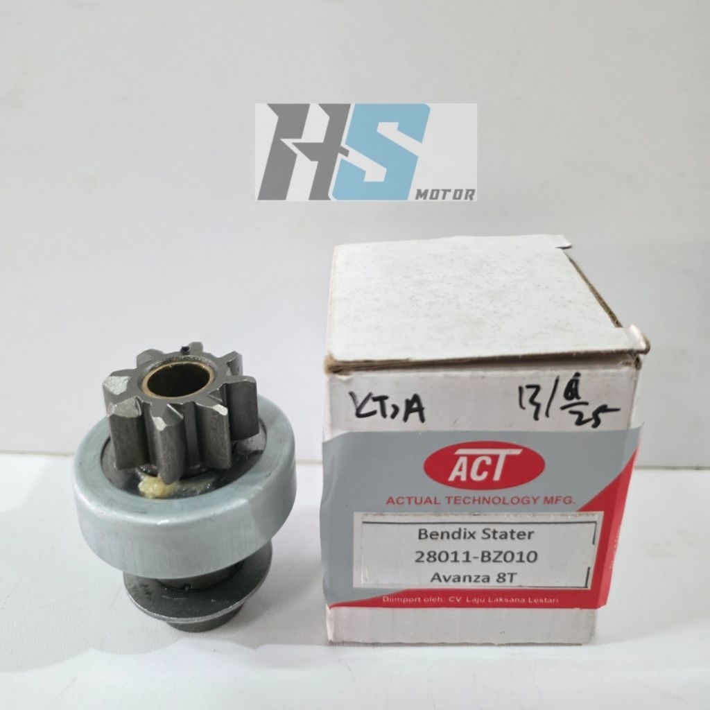 BENDIX STARTER 8T GIGI 8 BENDIK STATER MOBIL TOYOTA AVANZA 1.3 1.5 LAMA OLD ALL NEW AVANZA 1.3 1.5 V
