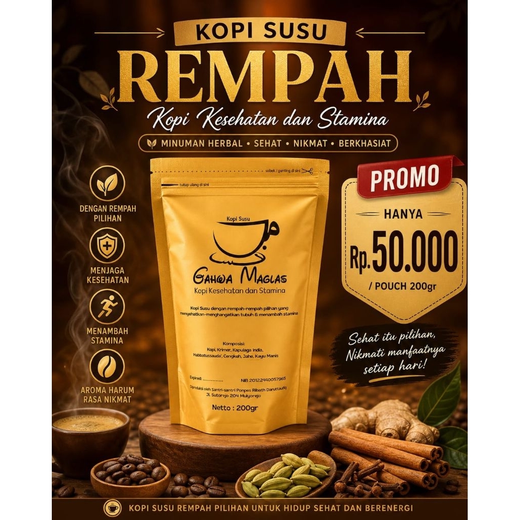 Gahwa Maglas Kopi Susu Rempah 200gr