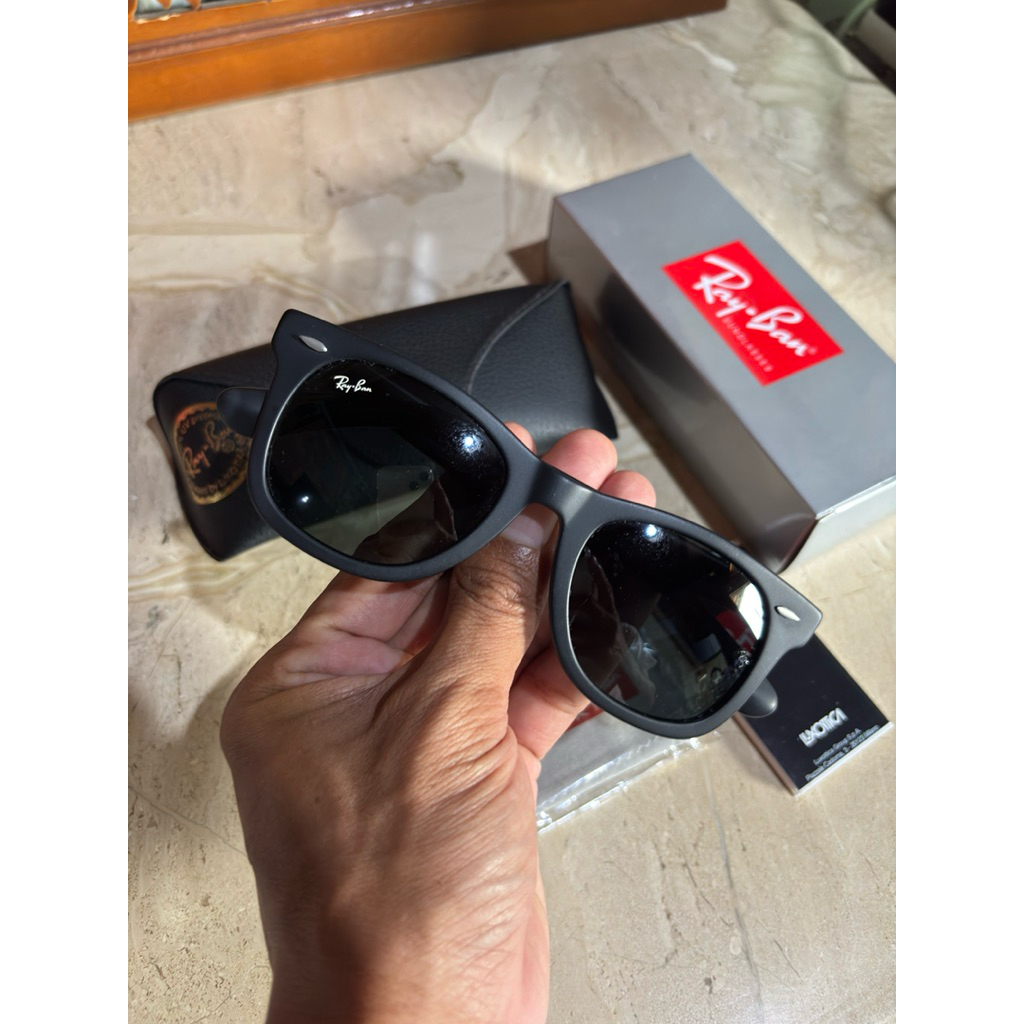 kacamata klasik ray-ban Wayfarer Rb 2140 901A sz 50 hitam Doff