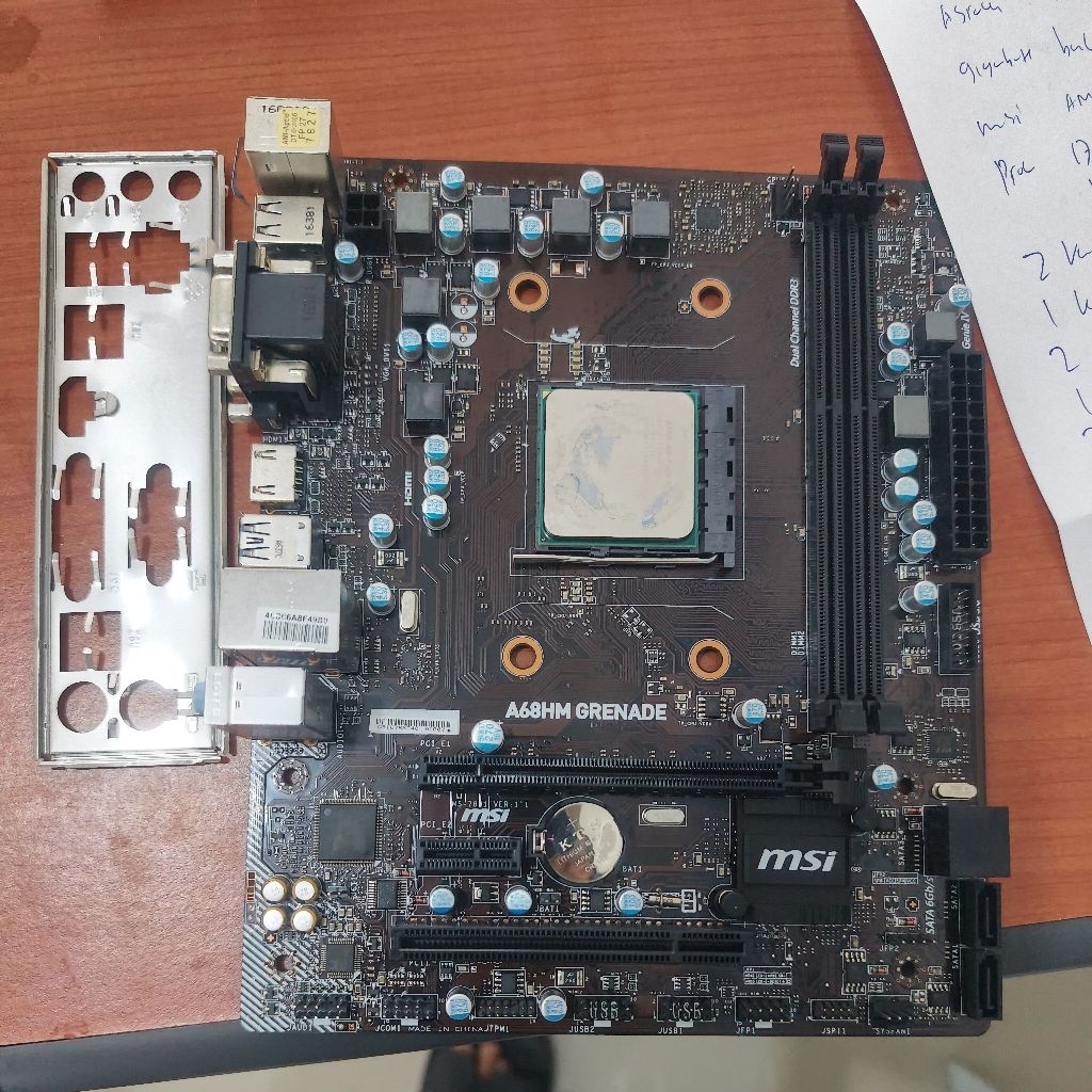 mainboard msi a68hm ddr3 + procsesor amd a8 7600