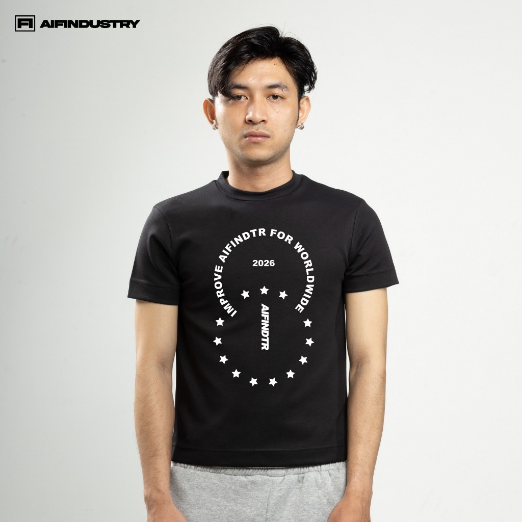 AIFindustry - Fitted Tee ''Eight Circle" Regular Fitted Tee