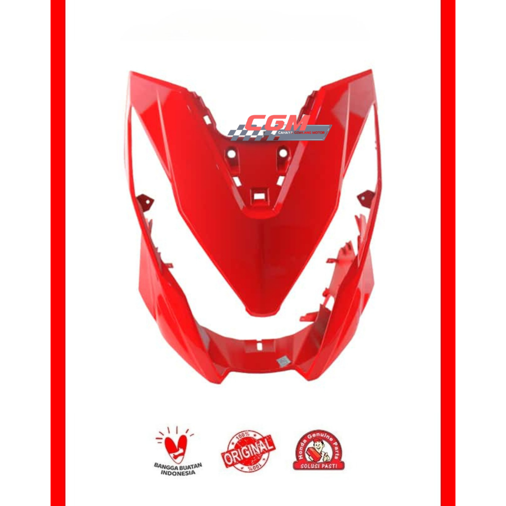64301-K81-N00VRD Cover front tameng panel lampu depan beat esp beat street 2017-2019 MERAH ORI AHM
