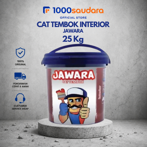 Cat Tembok Interior JAWARA 25 kg - Cat Dinding Dalam Rumah Kental & Irit