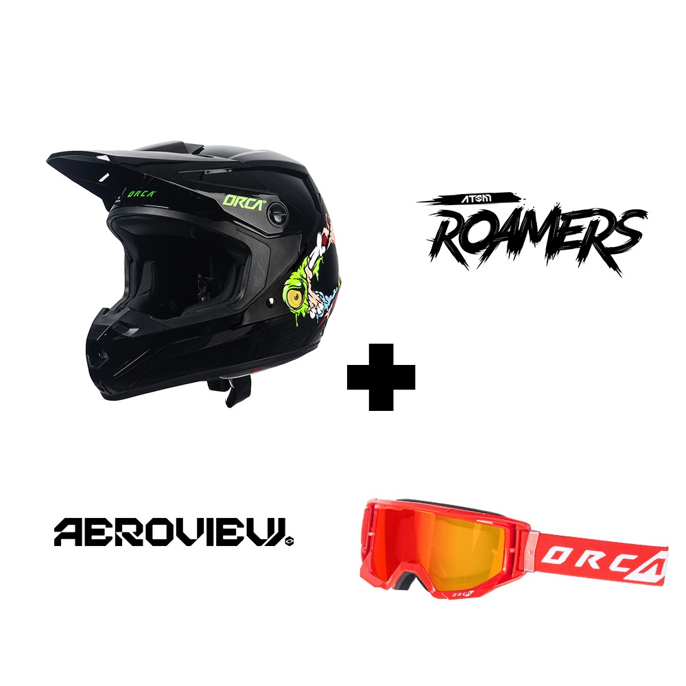 Orca Powergear - Bundling Helm Roamers + Goggle Aeroview Red