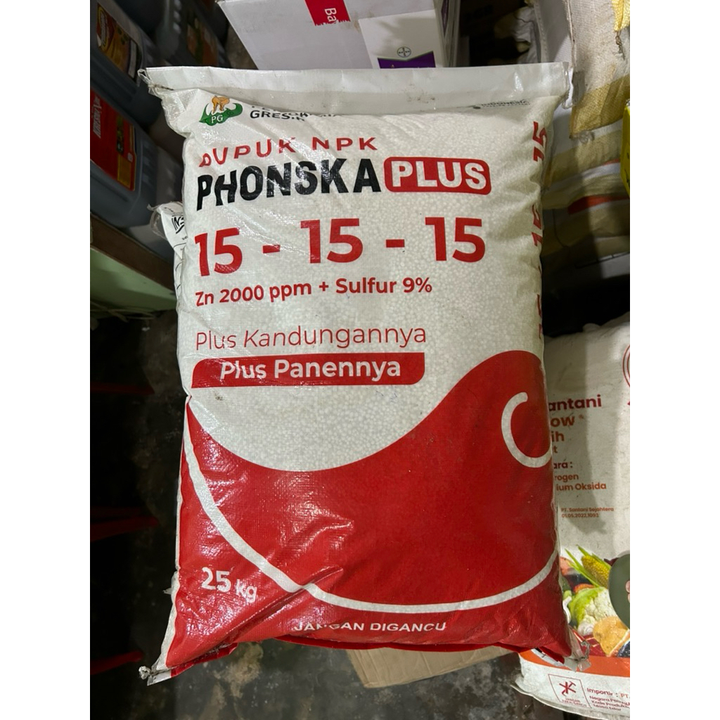 (25 KG) Pupuk PHONSKA PLUS 15-15-15 Kemasan 25 KG