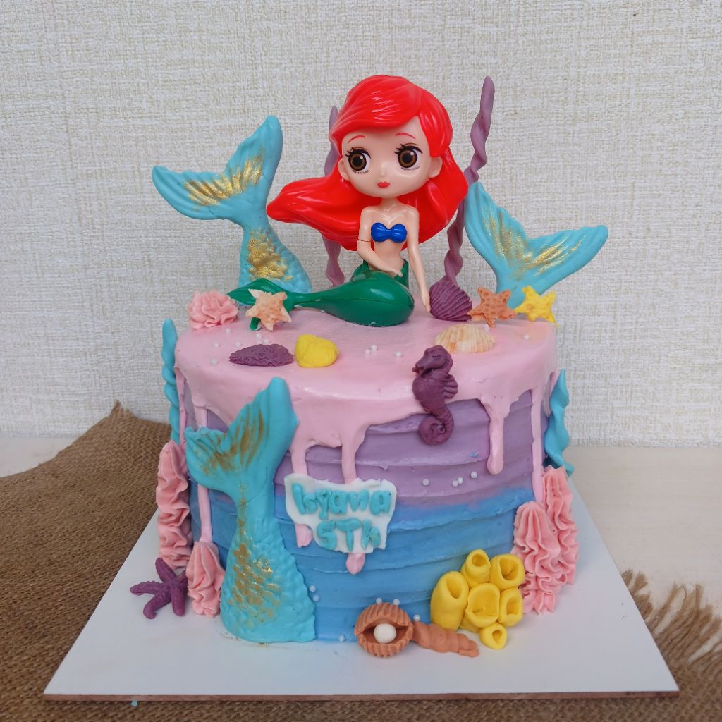 Cake Ariel | Mermaid Fondant Cake | Tyaracakery | Custom Cake Bandung