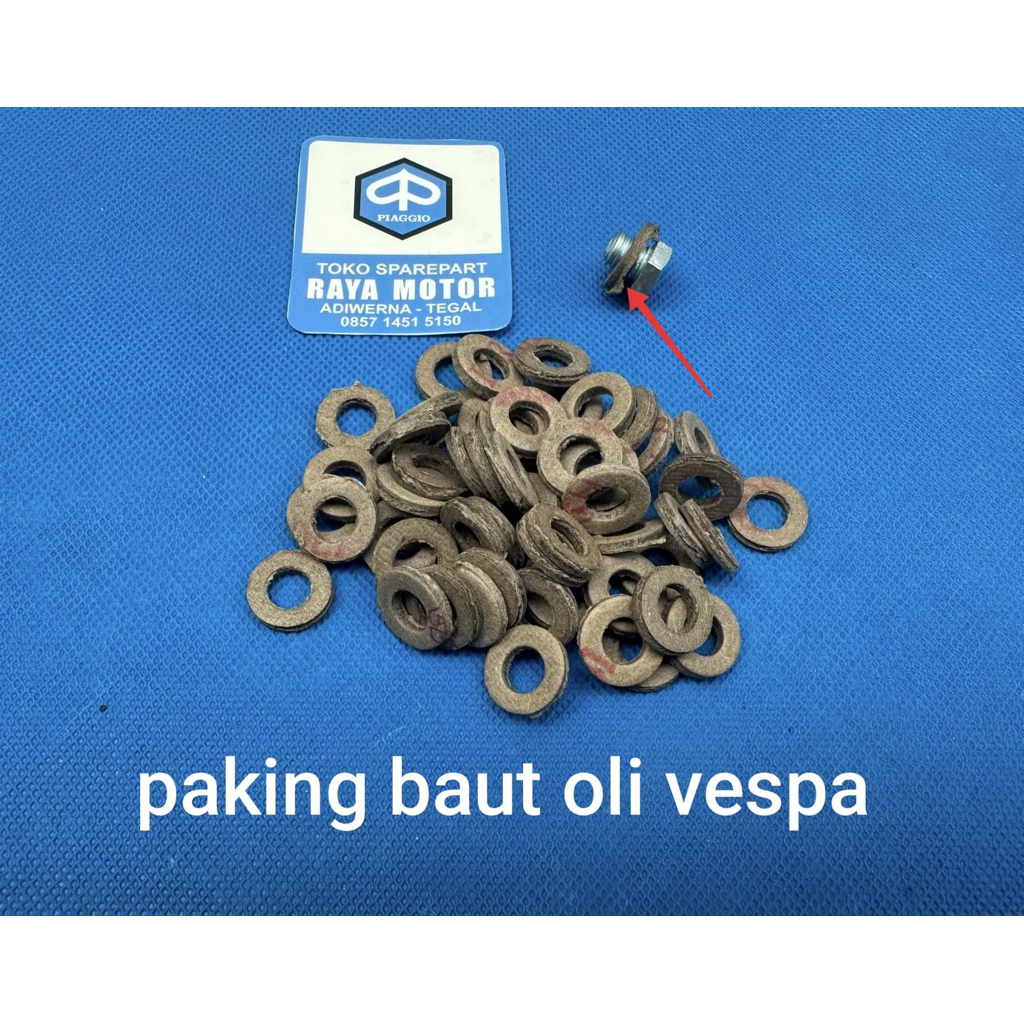 paking gasket perpak ring baut oli vespa