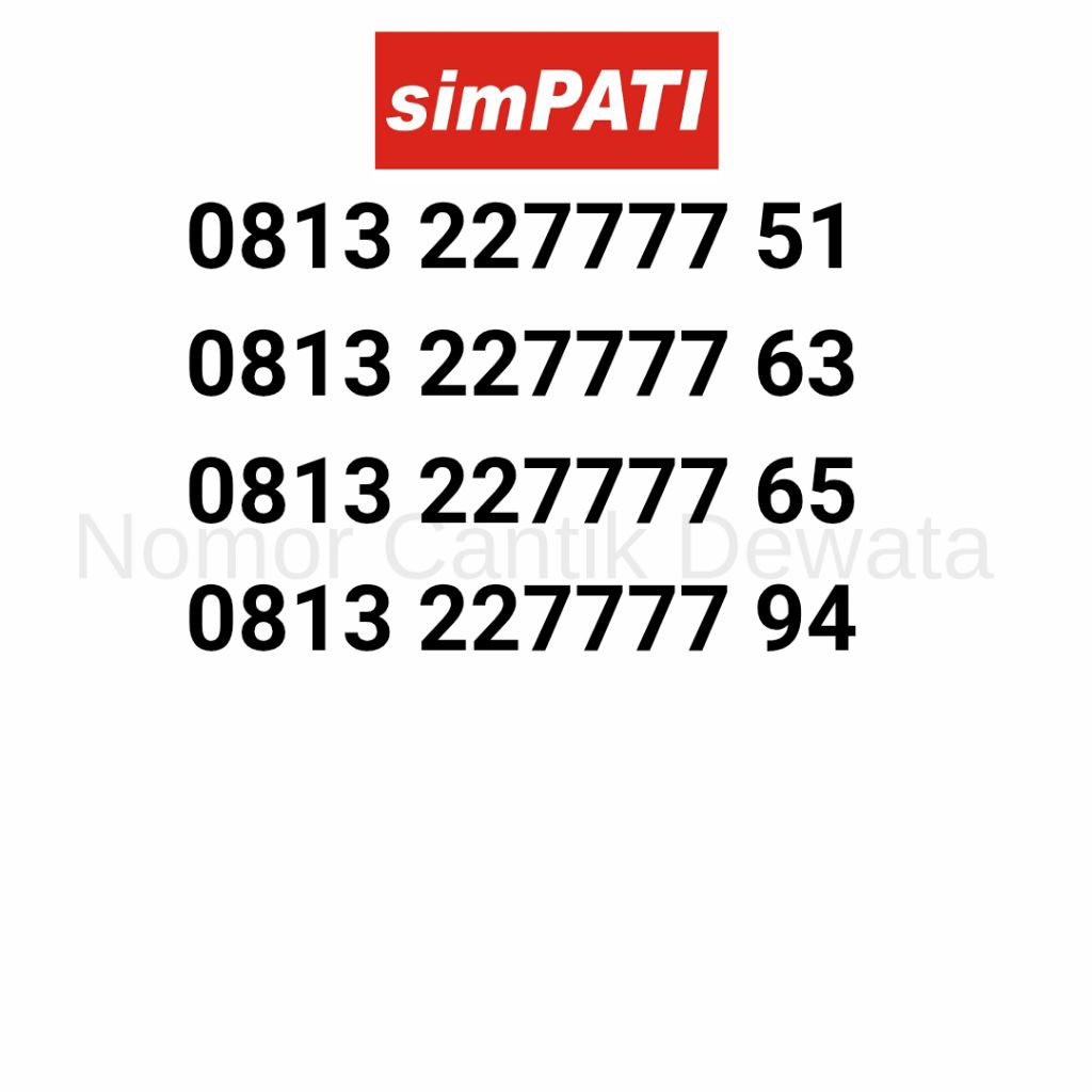 Nomor Cantik Simpati Kartu Perdana Telkomsel Nomer Cantik Simpati Kwarter 22 7777