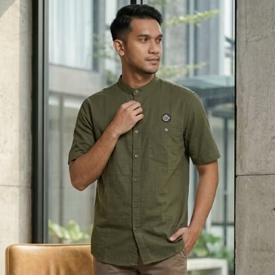 Baju Koko Kemeja Pria Dewasa Lengan Pendek Katun by Doanda