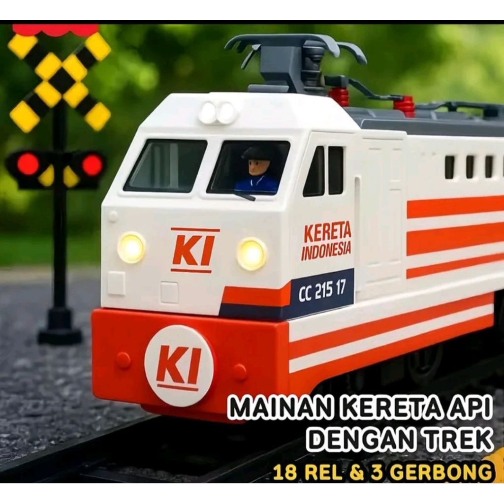 Mainan Lokomotif KERETA API INDONESIA MainanGerbong Kereta KAI