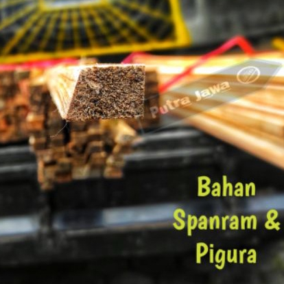 Kayu  Damar Batangan/Lonjoran/List kayu ukuran 2×3 cm Bahan Spanram & Bingkai