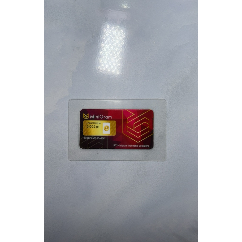 Minigram Logam Mulia 0,002gr - Souvenir