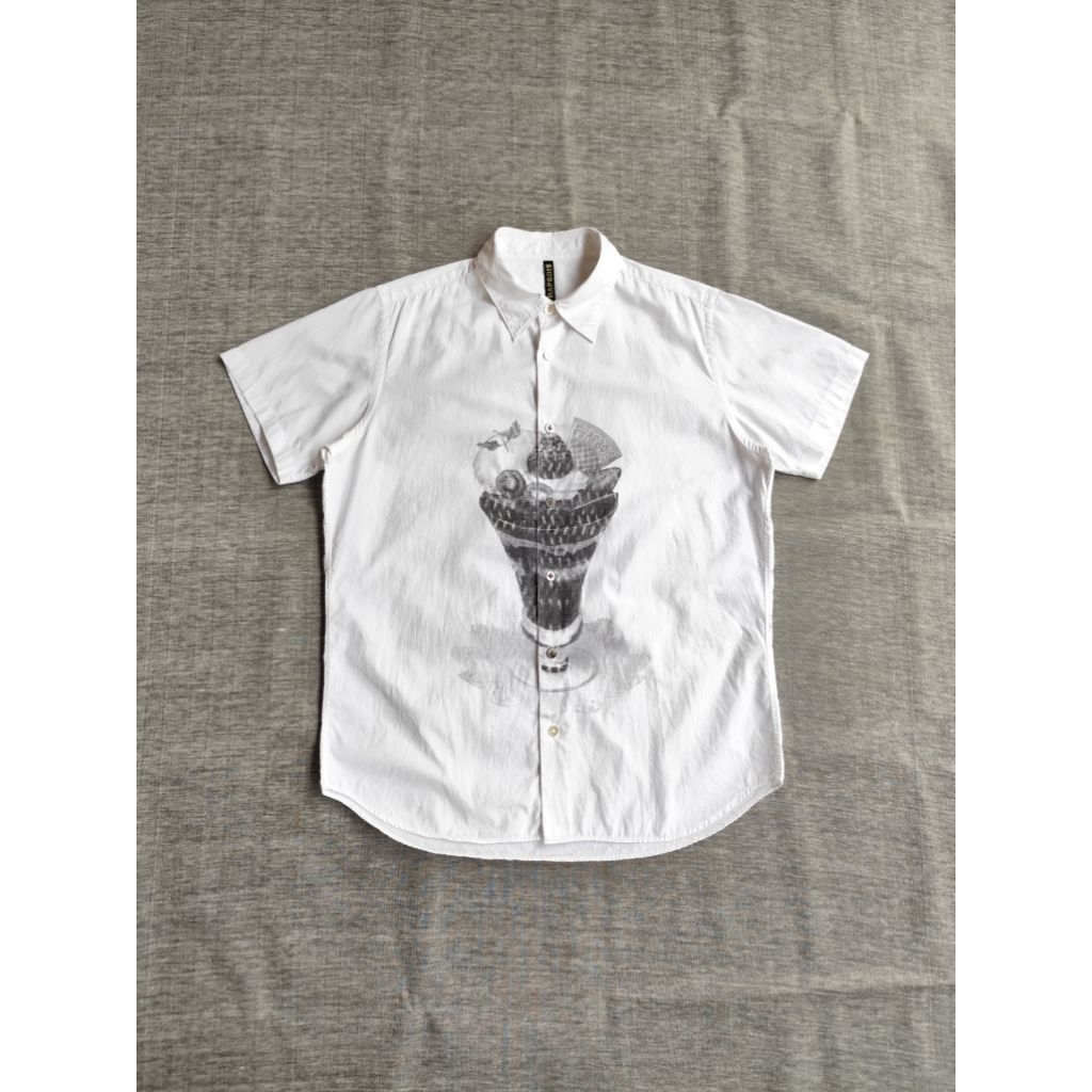 Kemeja Frapbois Issey Miyake Print Logo M (67x53)