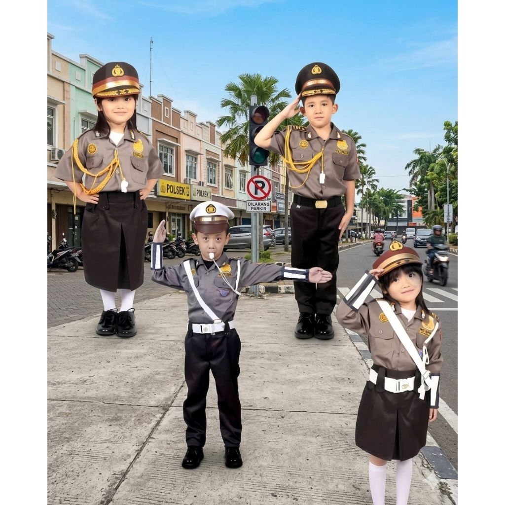 BAJU POLISI ANAK/SERAGAM POLISI ANAK/BAJU SERAGAM POLISI ANAK/POCIL