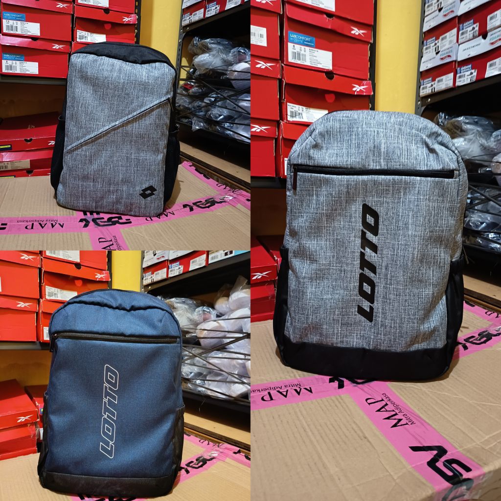 Tas Backpack lotto Unisex Pria/Wanita original Sport Station - Backpack