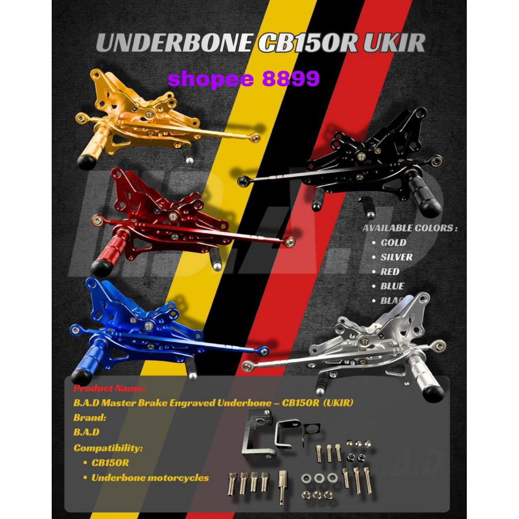 footstep underbone full cnc CB150 R