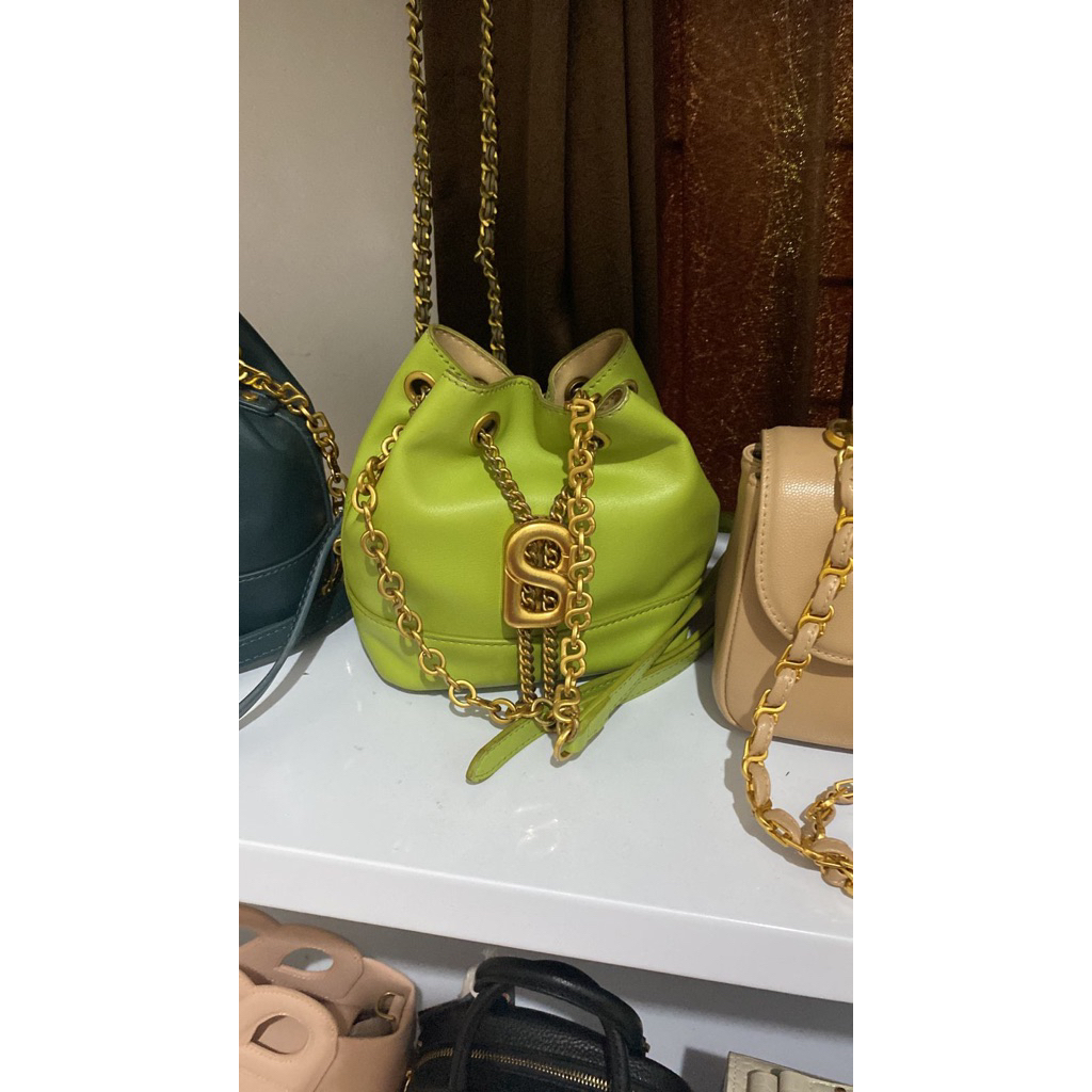 Myra bag small lime buttonscarves