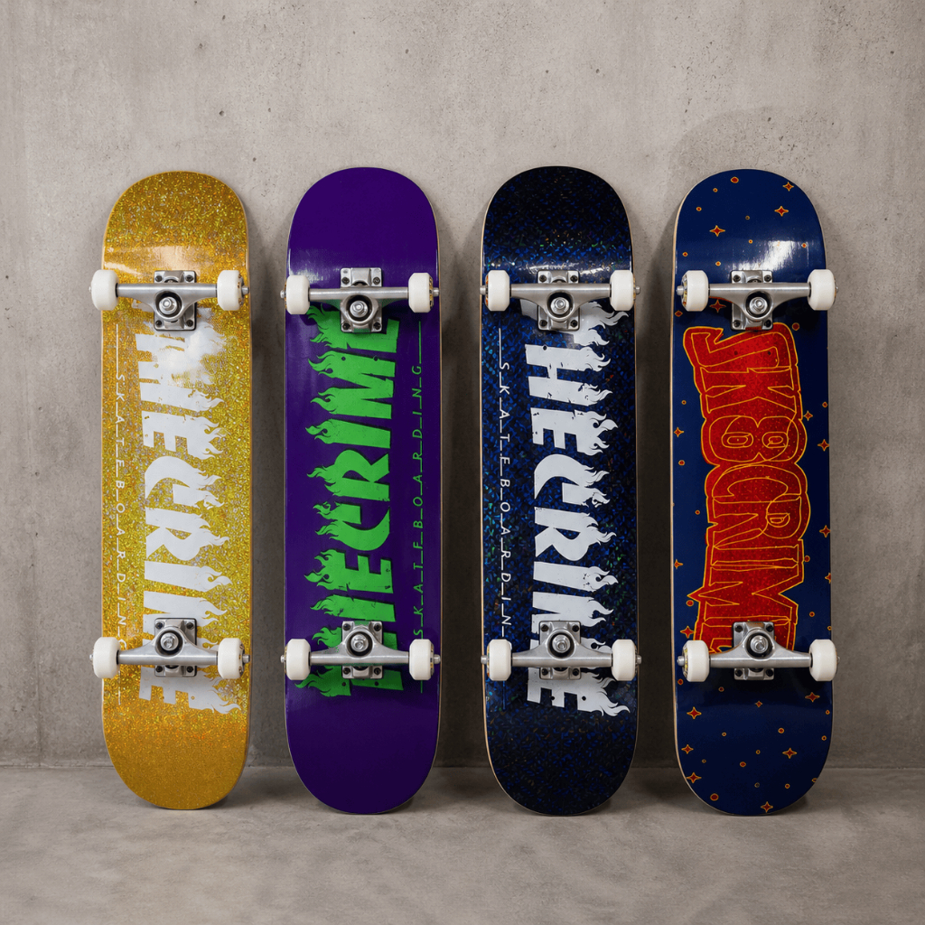Crime  bm blackmarket Shox Skateboard fullset lengkap anak dewasa pemula bukan blank Tuck