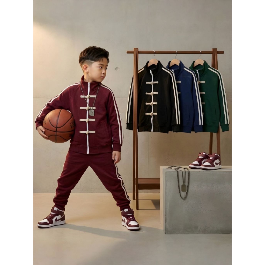 Jaket viral china cheongsam anak jaket kungfu track anak