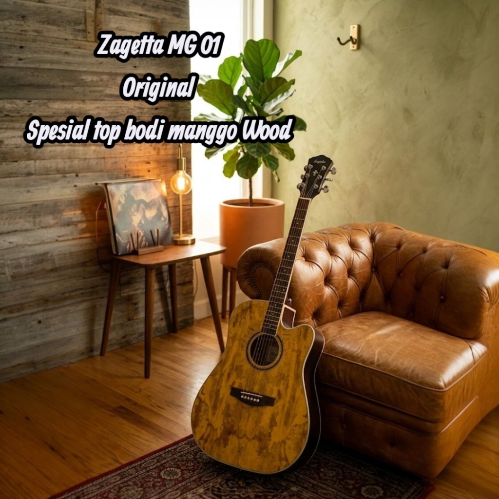 gitar zagetta MG 01 manggo wood original