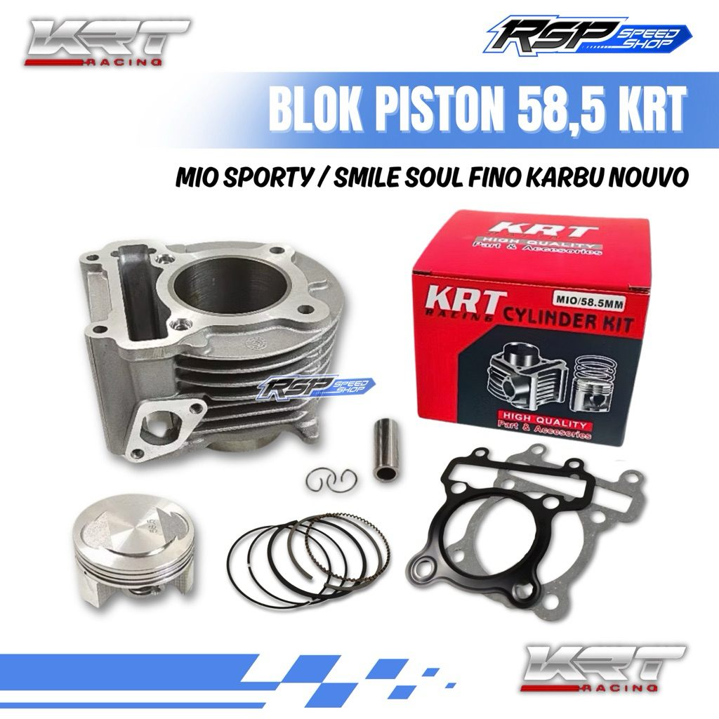BLOK SEHER BORING PAKET BOREUP KRT YAMAHA MIO 58,5 58 59 ORIGINAL