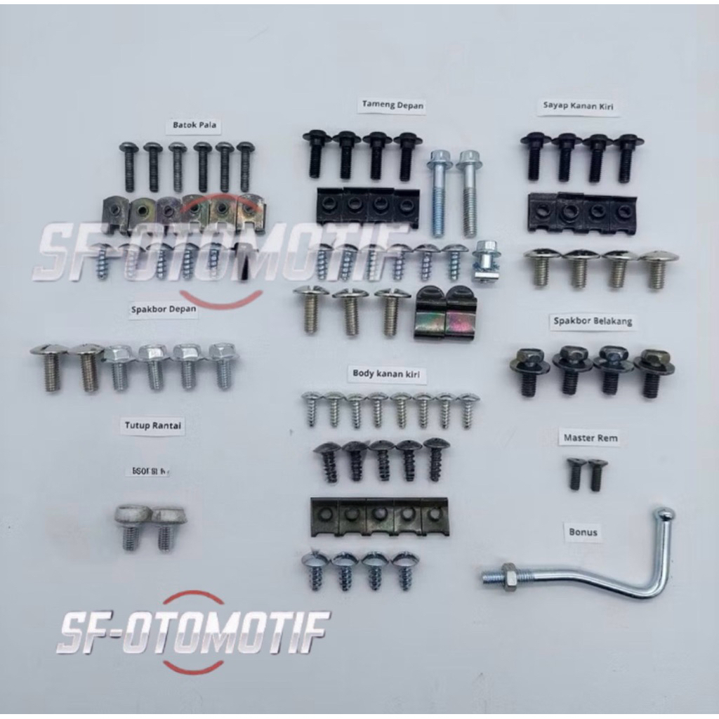 Baut body blade 110 lama Full set / baut body honda blade 110 lama