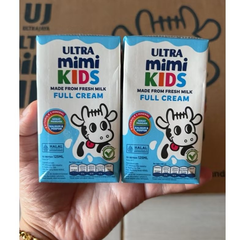 Ultra Mimi Kids Fullcream Susu  UHT Karton 40x125ml Ready Exp 1/27