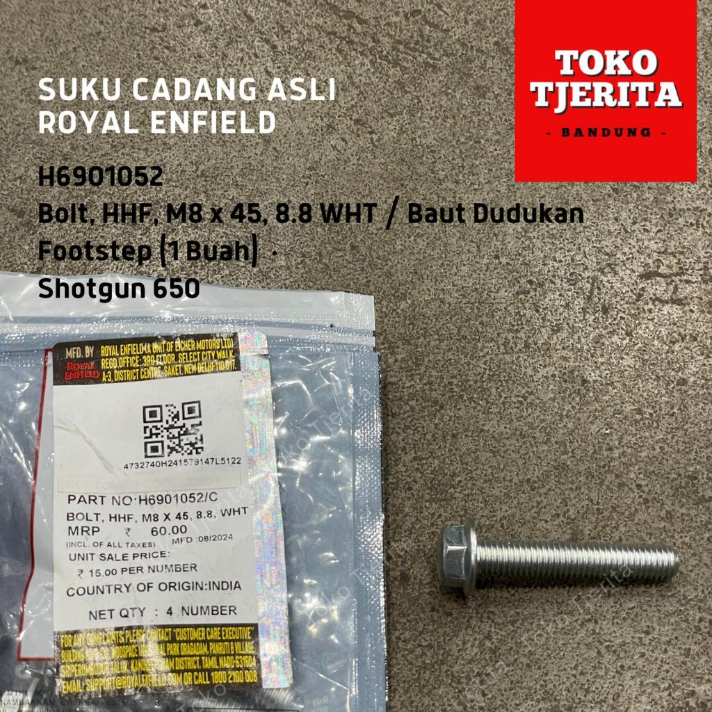 Baut (1 Buah) Dudukan Footstep Shotgun 650 H6901052 - Royal Enfield ASLI