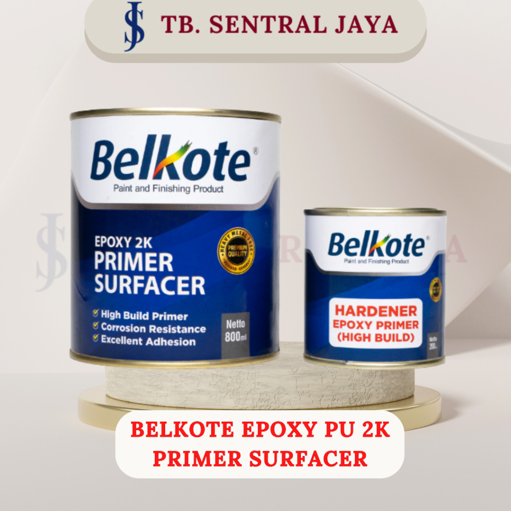 Belkote Epoxy 2K Primer Surfacer 1L/Epoxy Primer Kendaraan Belkote