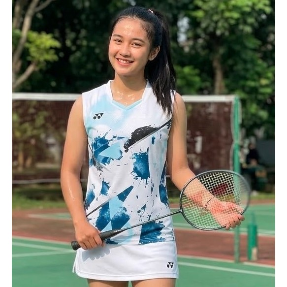 BAJU JERSEY PADEL JERSEY TENNIS JERSEY BADMINTON PREMIUM DESIGN White Tosca Design 10570