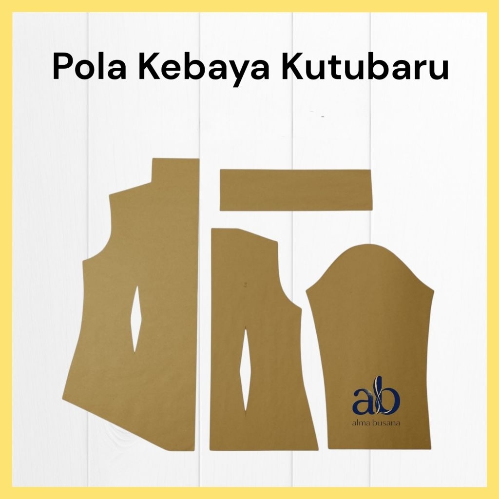 Pola Kebaya Kutubaru | pola instan kebaya Kutubaru dewasa