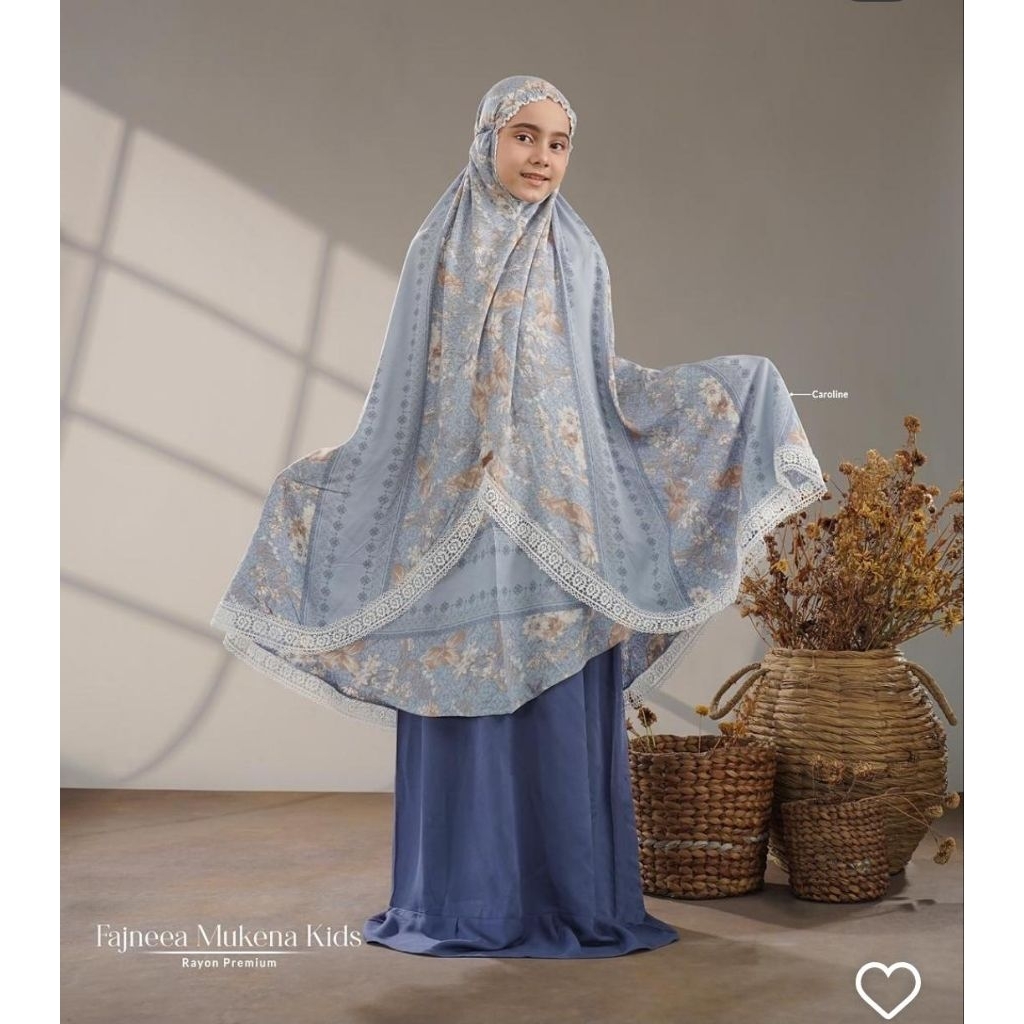 PROMO MUKENA KIDS ANAK FAJNEEA NADHEERA MARWAH ARRAFI BAHAN RAYON POTONGAN / LAJURAN PUTIH