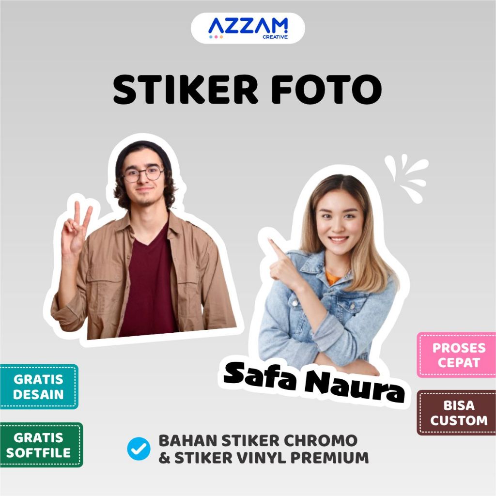 STIKER FOTO / STIKER WAJAH / STIKER CUSTOM / STIKER WAJAH / STIKER NAMA