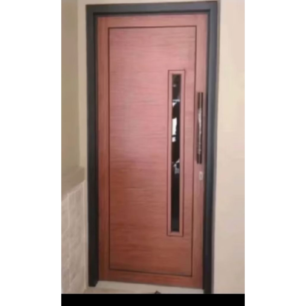 set kusen pintu alumunium serat kayu ukuran T 210 X 90