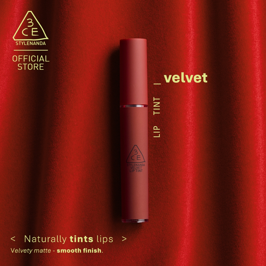 3CE Velvet Lip Tint - Liptint Soft Matte Longlasting Non Drying Natural Tahan Lama Ombre Powdery Fin