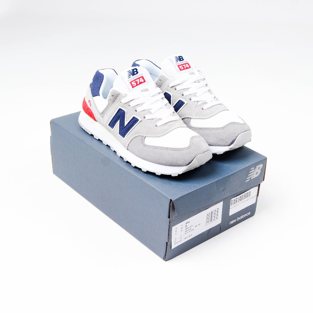 (MARKET) Sepatu Sneakers New Balance 574 Grey Blue Red - 574