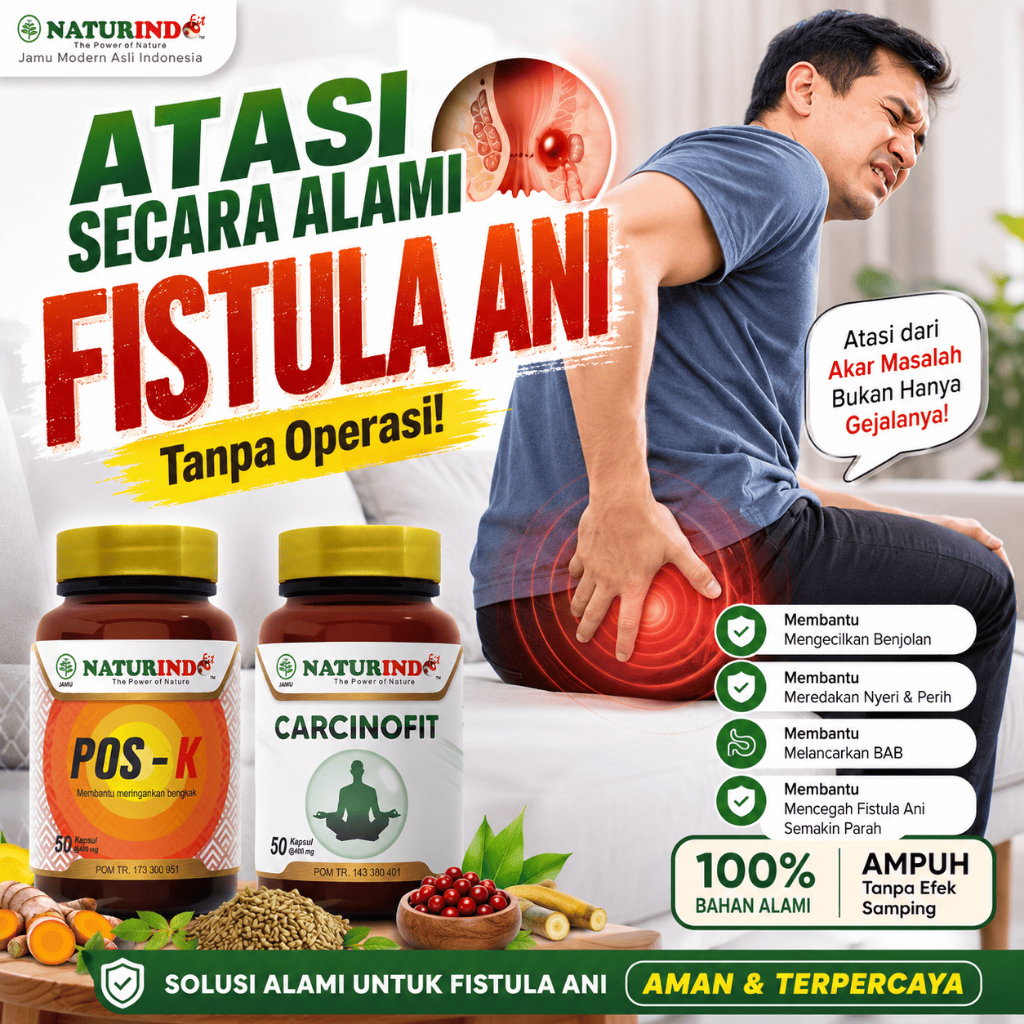 Obat Fistula Ani Abses Perianal Abses Anus Bisul di Pantat Nyeri Saat BAB Berdarah Tanpa Operasi