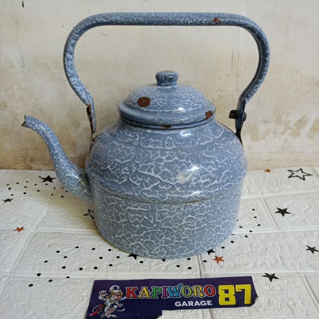 teko enamel ceret blirik biru