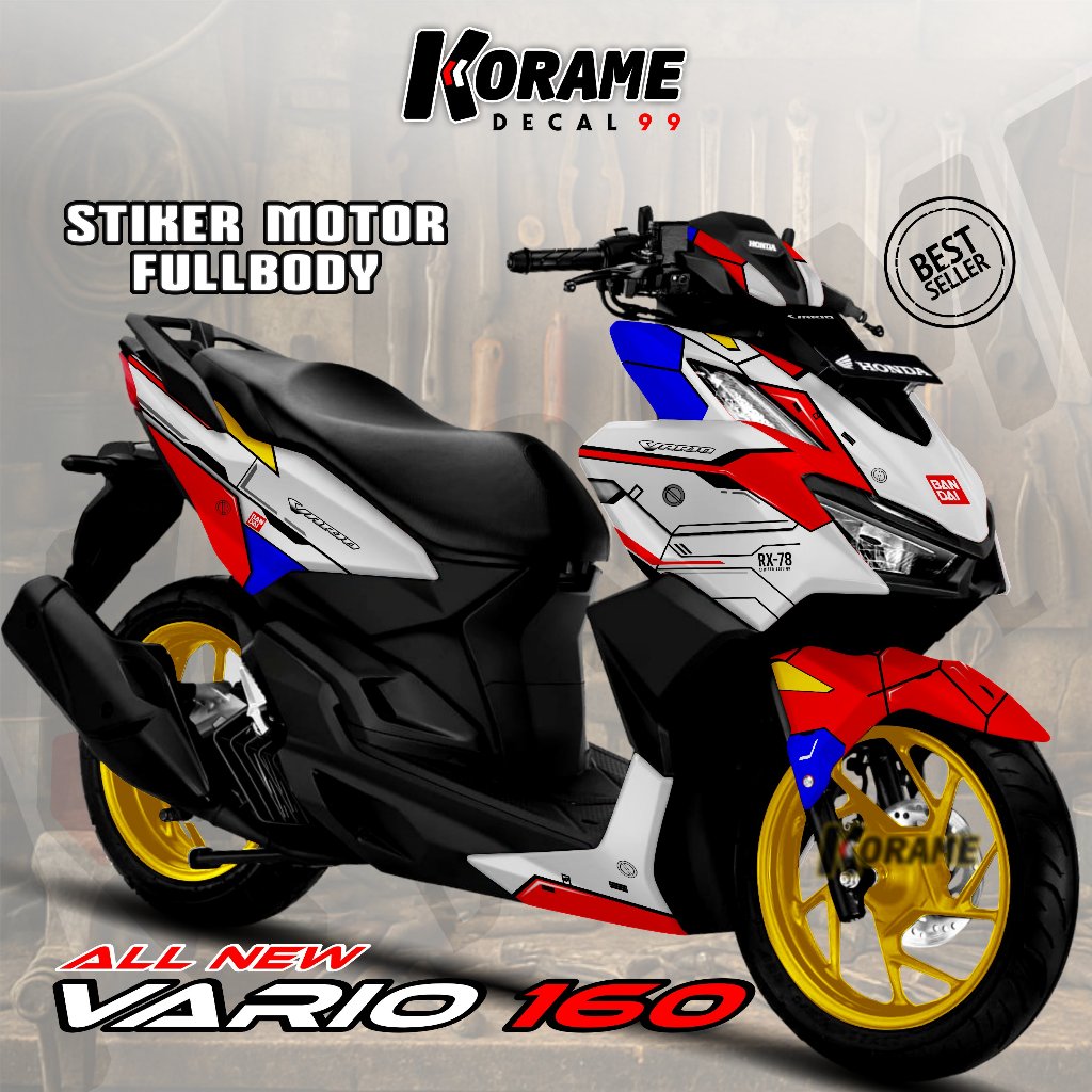 Decal Sticker New VARIO 160 Fullbody - Stiker Variasi Vario 160 Model GUNDAM Street Racing