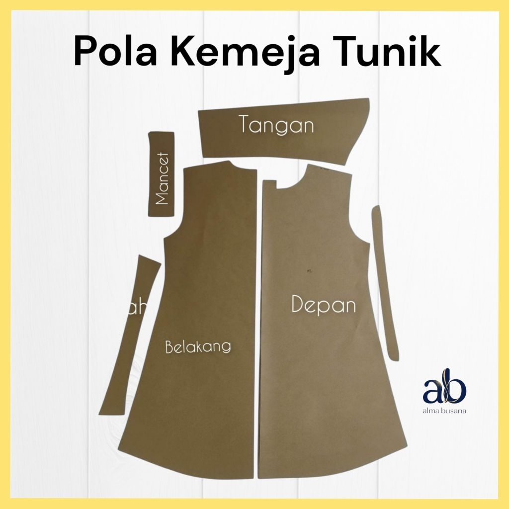 Pola Kemeja Tunik Wanita | pola instan kemeja tunik