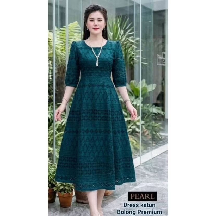 Dress  pesta Malika Katun Bolong By Pearl