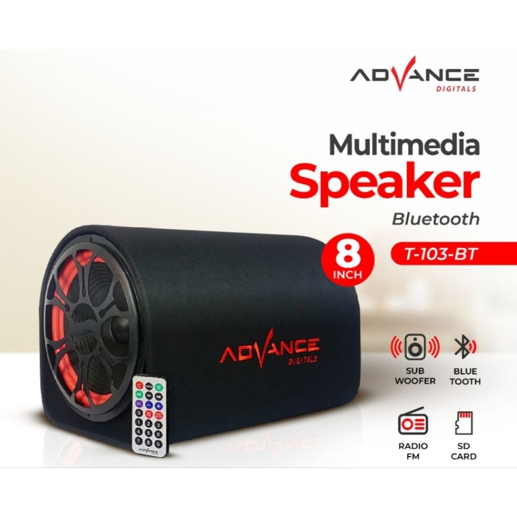 ADVANCE 103 BT Speaker Portable Aktif Bluetooth Subwoofer 8" inch