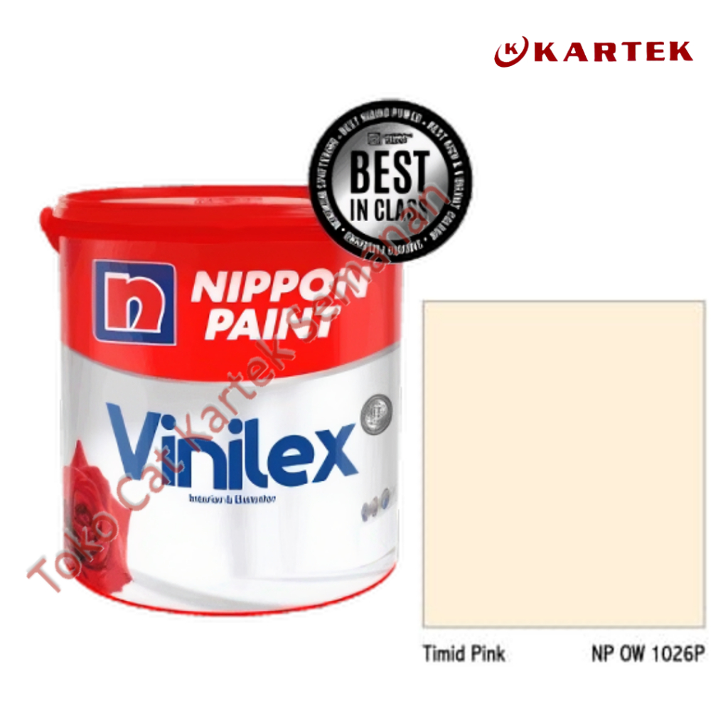 Nippon Paint Vinilex TIMID PINK NP OW 1026P Cat Tembok Interior Eksterior Cream Krem Peach 1kg 5kg