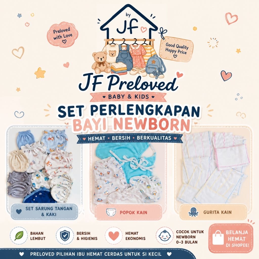 PRELOVED - Perlengkapan Baby Newborn / Gurita Baby / Popok Kain Baby / Sarung Tangan Kaki Baby / Bed